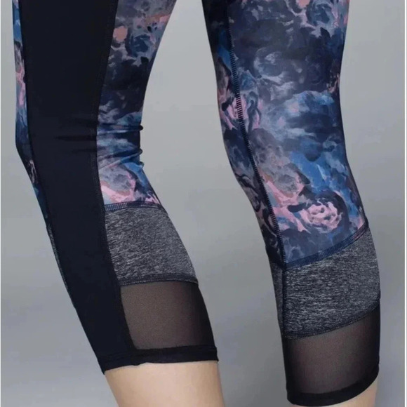 Lululemon If You’re Lucky crop leggings black multi Size 6 - Picture 7 of 8